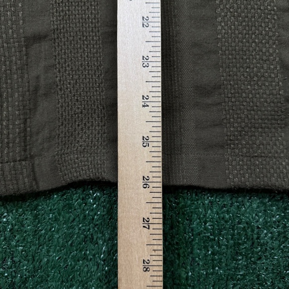 Abercrombie & Fitch Button Up Shirt Men's Size S Green Short Sleeve Summer Linen - Picture 6 of 6